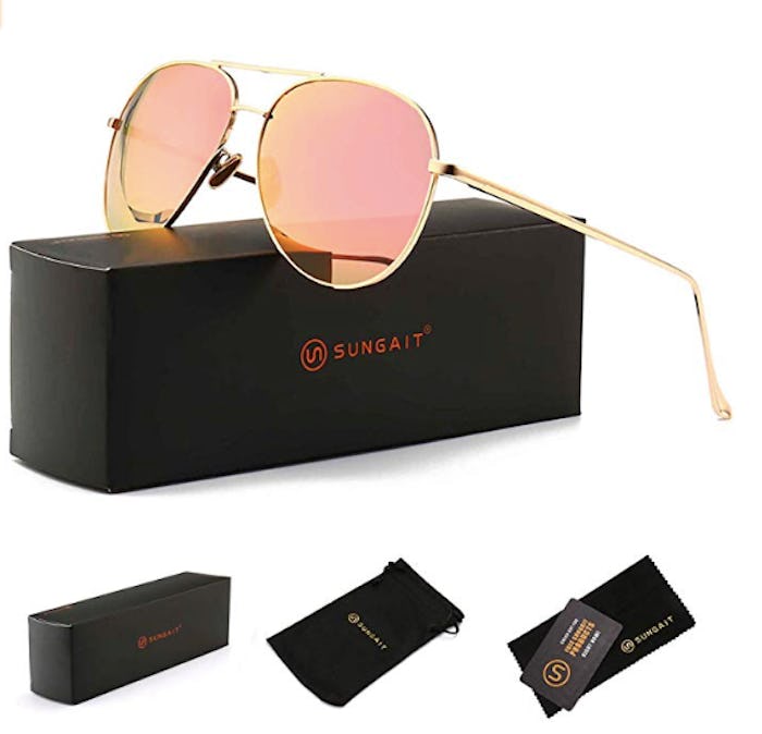 SUNGAIT Oversized Aviator Sunglasses 