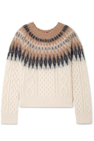 Parvati Fair Isle And Cable-Knit Wool-Blend Sweater