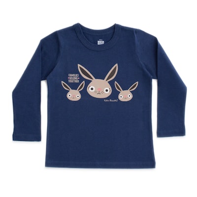 Families Belong Together x WWF long-sleeved tee - Bunnies By Robin Rosenthal 