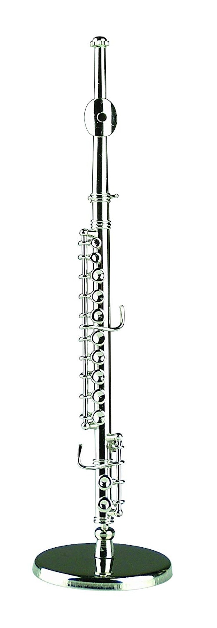 Broadway 5.75" Silver Flute Replica Miniature Musical Music Instrument