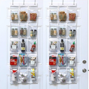 SimpleHouseware Crystal Clear Over The Door Hanging Pantry Organizer (2-Pack)