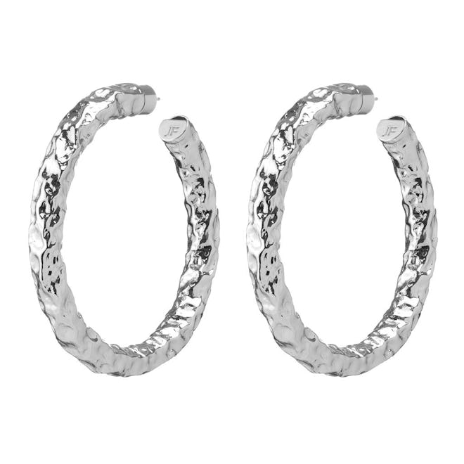 2" Maeve Hammered Hoops
