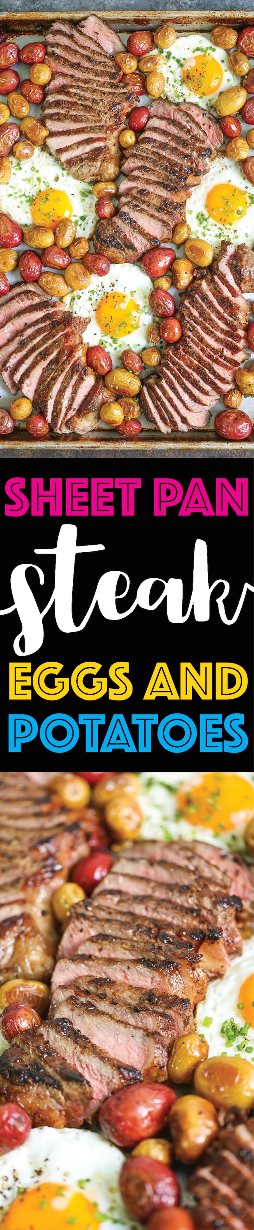 sheet pan recipes with steak, sheet pan steak eggs and potatoes