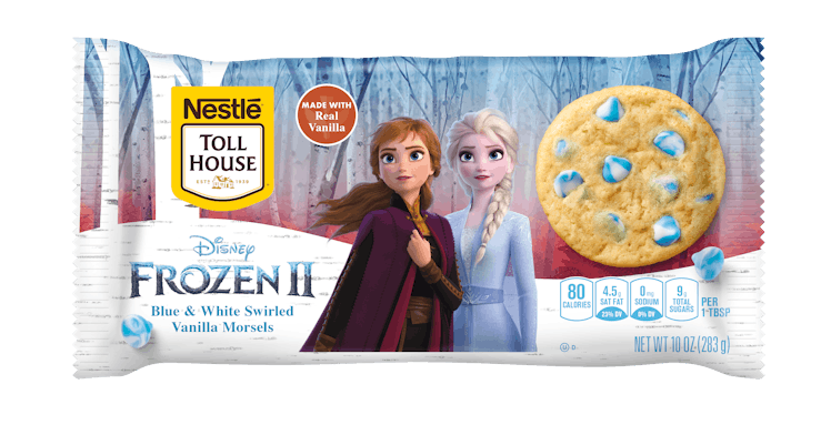 Nestlé Toll House's 'Frozen 2" Cookie Dough and Morsels are winter-themed. 