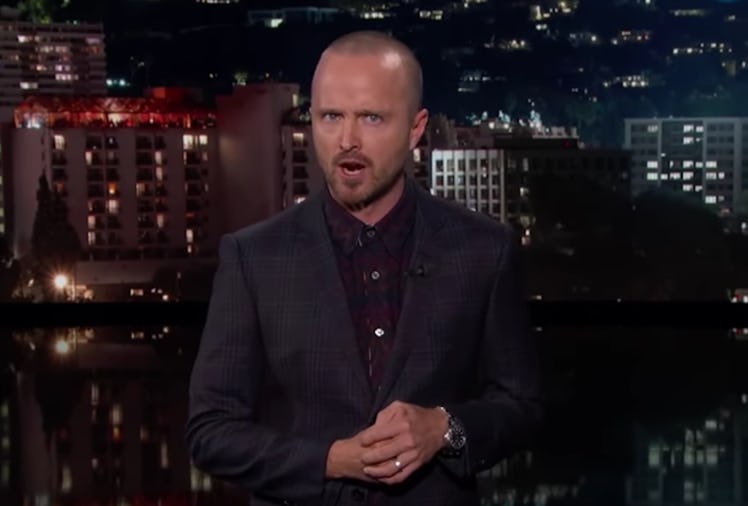 Aaron Paul giving a Breaking Bad recap in two minutes