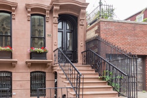 The exterior of Booking.com's Addams Family Mansion property in Brooklyn's Clinton Hill neighborhood...