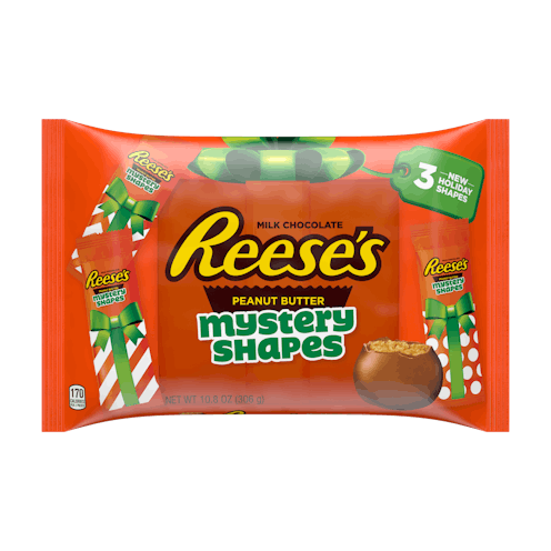 Reese's Holiday Peanut Butter Mystery Shapes candies for 2019.