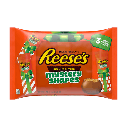 Reese's Holiday Peanut Butter Mystery Shapes candies for 2019.