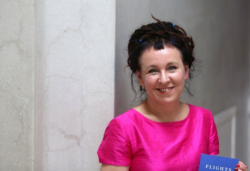 Author Olga Tokarczuk, the 2018 Nobel Laureate in Literature, is pictured at the 2018 Man Booker Int...