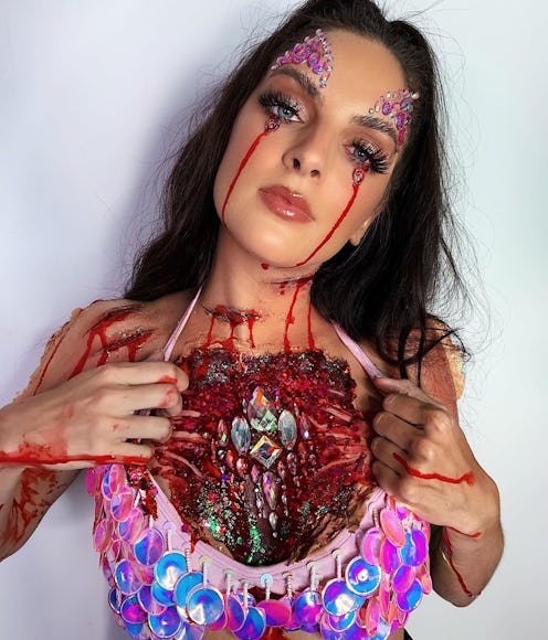 Shrine's bloody festival Halloween looks combine glitter and gore.