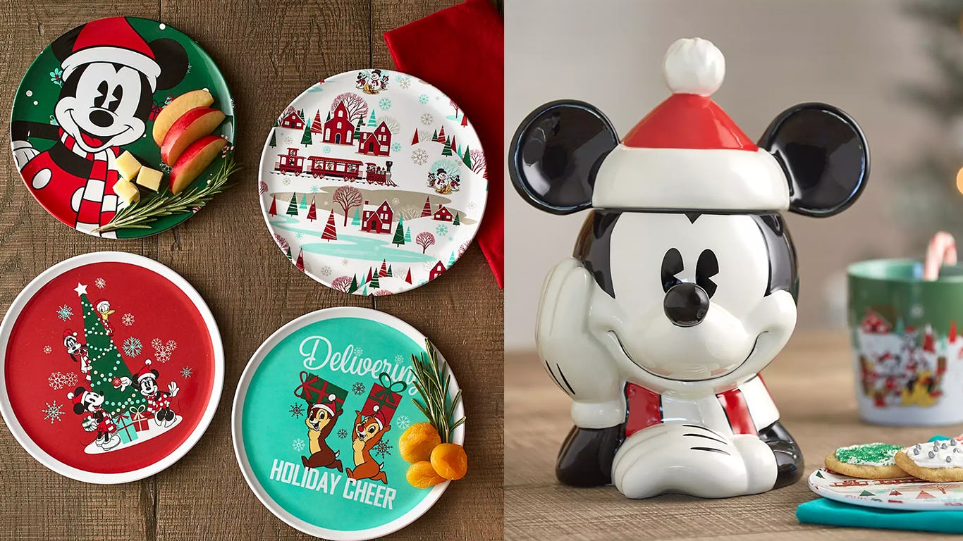 disney holiday plates