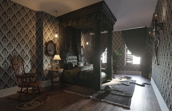 The Master Bedroom in Booking.com's Addams Family Mansion.
