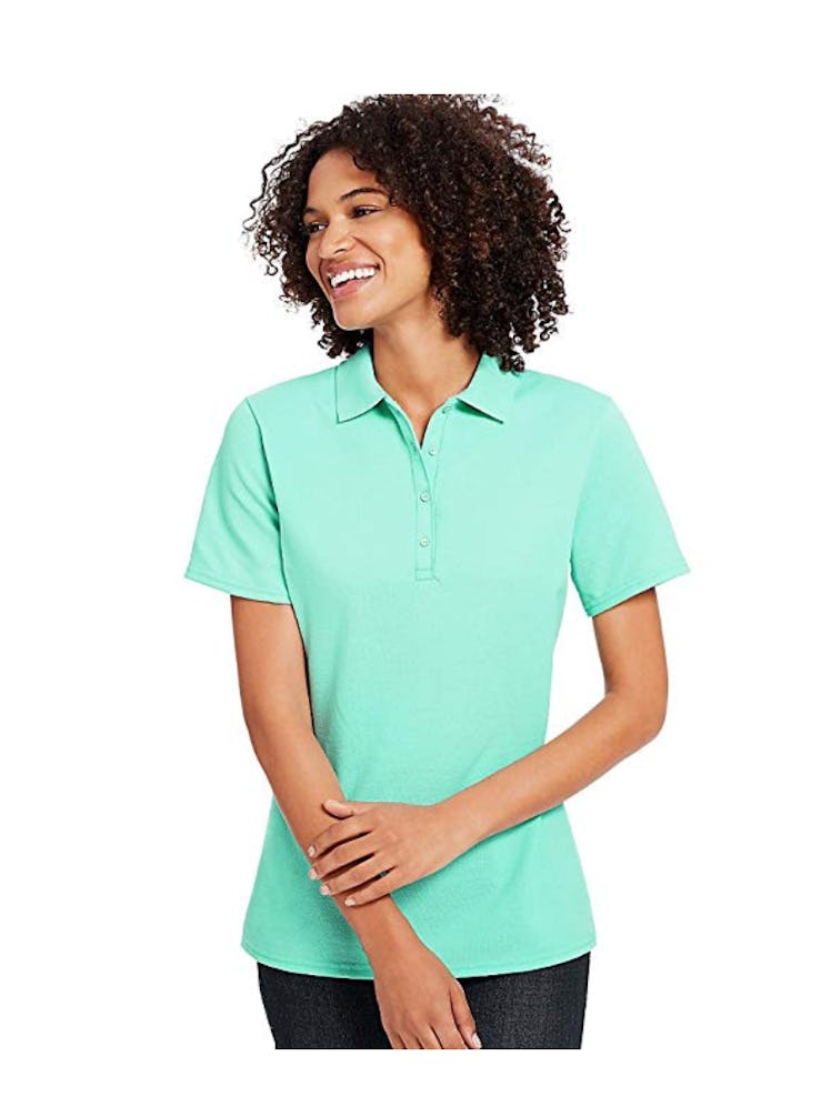 Hanes Women's X-Temp W/Fresh IQ Pique Polo