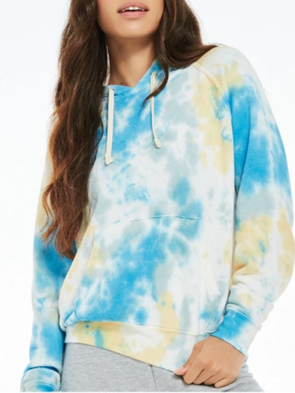 blue and yellow sweatsuit