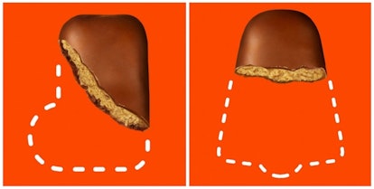 Two of the Reese's Holiday Peanut Butter Mystery Shape candies for 2019.