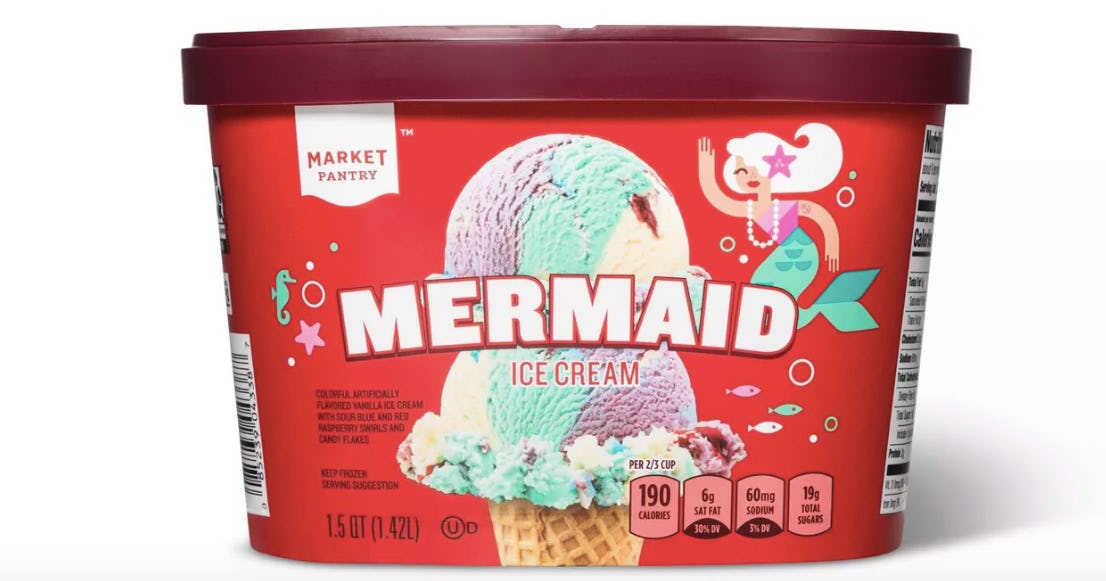 Mermaid Ice Cream With Candy Flakes Hit Target Shelves