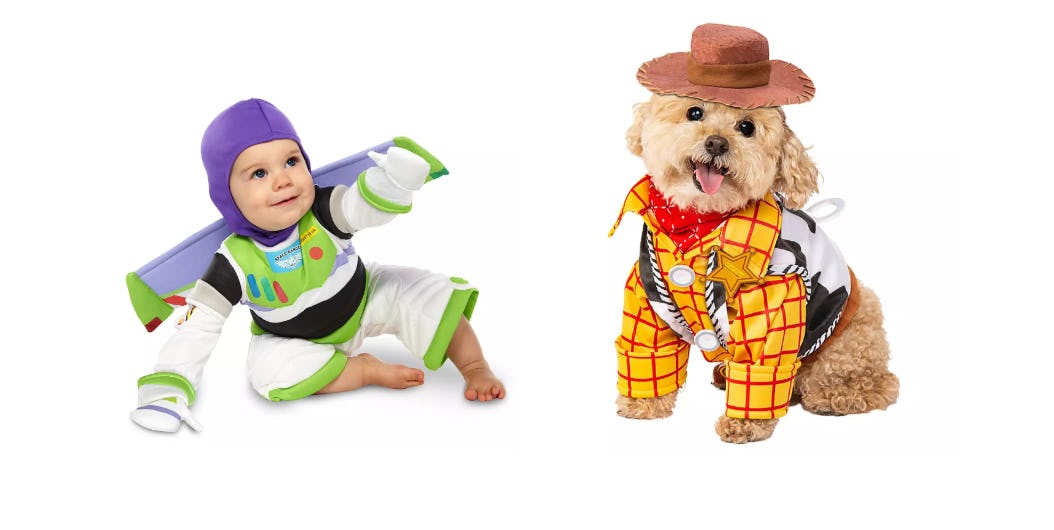 baby and dog matching halloween costumes