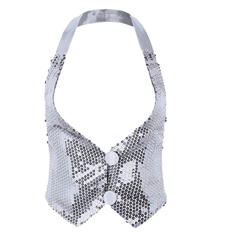 ACSUSS Women's Glitter Sequins Vest Sleeveless Halter Neck Shirts Tank Tops