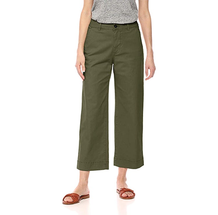 Daily Ritual Women's Washed Chino Wide Leg Pants