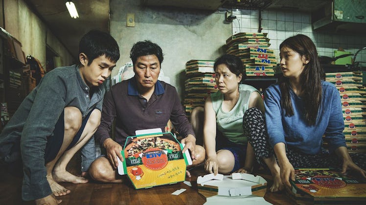 The cast of the new horror movie Parasite