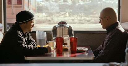 Aaron Paul as Jesse Pinkman and Bryan Cranston as Walter White in 'El Camino: A Breaking Bad Movie'