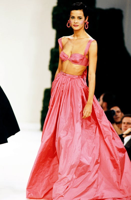 '80s fashion: taffeta runway dress