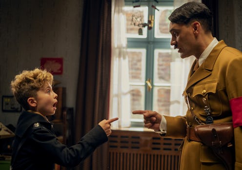 Roman Griffin Davis and Taika Waititi as Jojo and Adolf Hitler in 'Jojo Rabbit' 