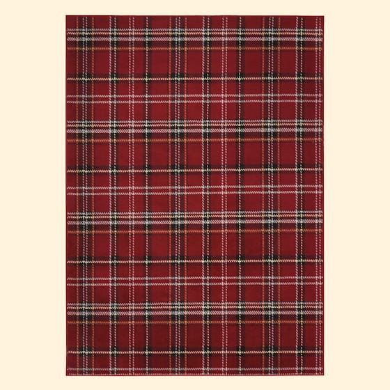 Eclectic Essentials Red Farmhouse Plaid Area Rug