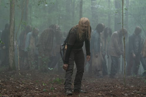 Samantha Morton as Alpha wearing a walker mask in The Walking Dead