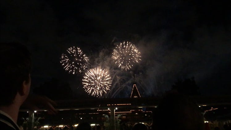 Watching the fireworks at Disney is a romantic Disneyland activity for couples to do. 