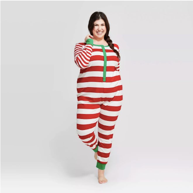 Target Plus Size Striped Holiday Union Suit