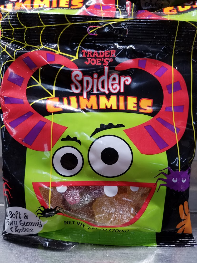 Trader Joe's Spider Gummies are chewy, slightly sour, and not a bit scary.