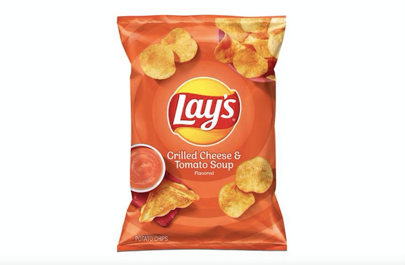 Lay's new grilled cheese and tomato soup chip flavor. 
