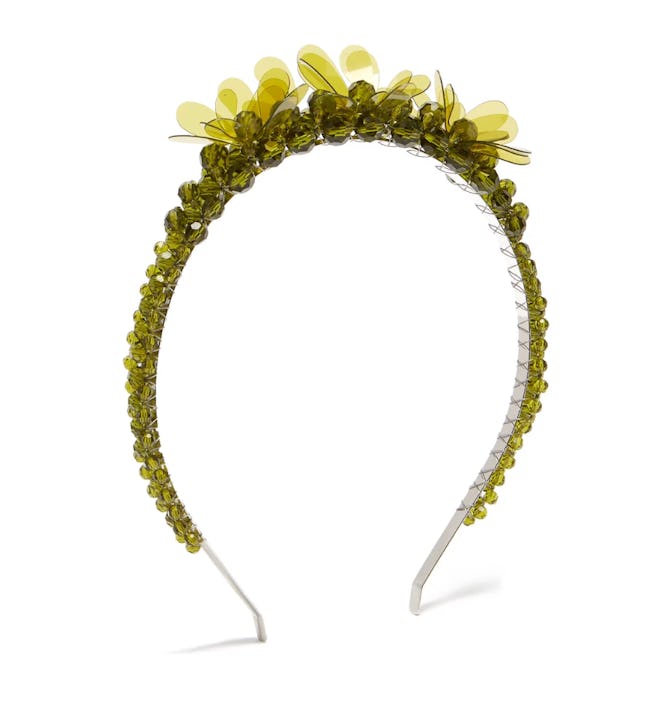 Simone Rocha Floral Crystal Bead Headband