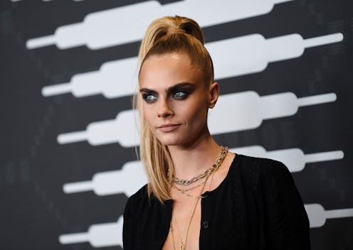 Cara Delevingne's white eyeshadow was very different than her past smoky-eye looks.