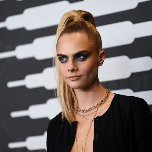Cara Delevingne's white eyeshadow was very different than her past smoky-eye looks.