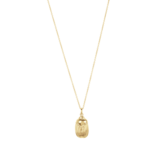 Scarab Necklace Vermeil