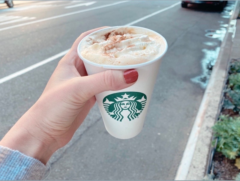 The Pumpkin Spice Birthday Cake Latte at Starbucks. 