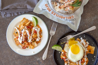 Have less than 10 minutes to cook? The chicken chilaquiles rojo is for you. Image credit: Trader Joe...