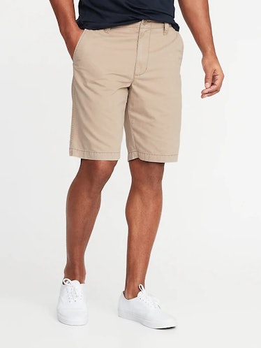 Straight Lived-In Khaki Shorts for Men - 10-inch inseam
