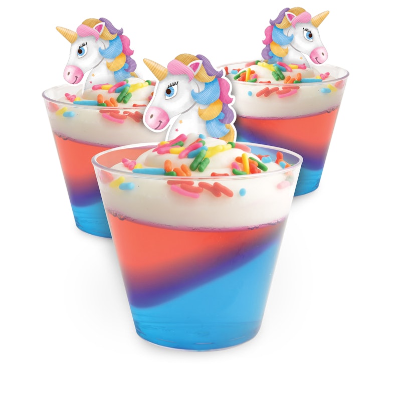 You can get unicorn gelatin shot kits at Walmart now.