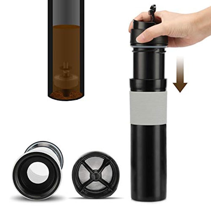 AmoVee French Press Coffee Maker Bottle 