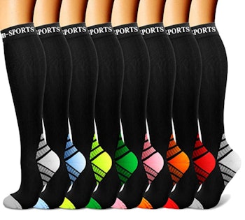 CHARMKING Compression Socks (8 Pairs)