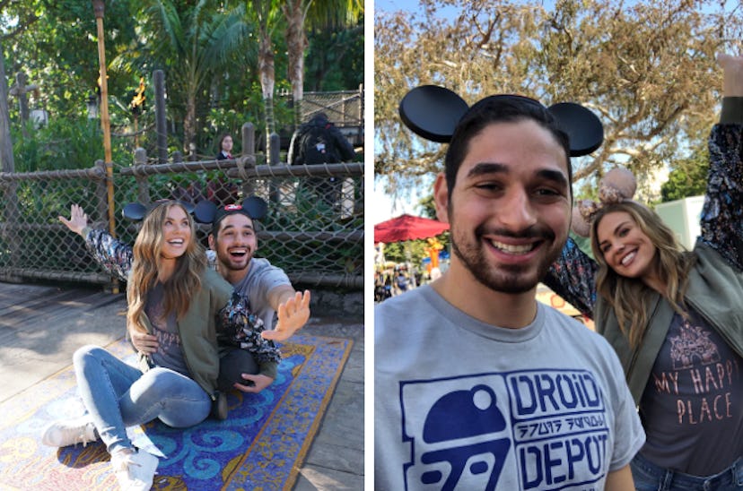 Hannah Brown and Alan Bersten at Disney Land.