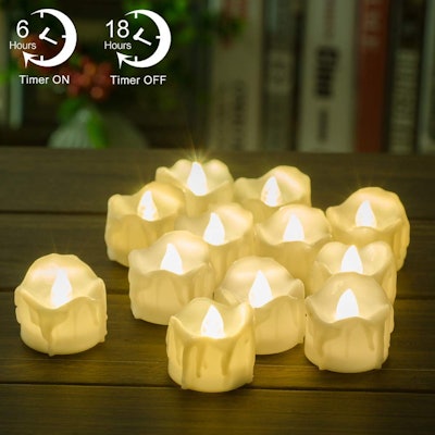 PChero Flameless Timer Candles (12-Pack)