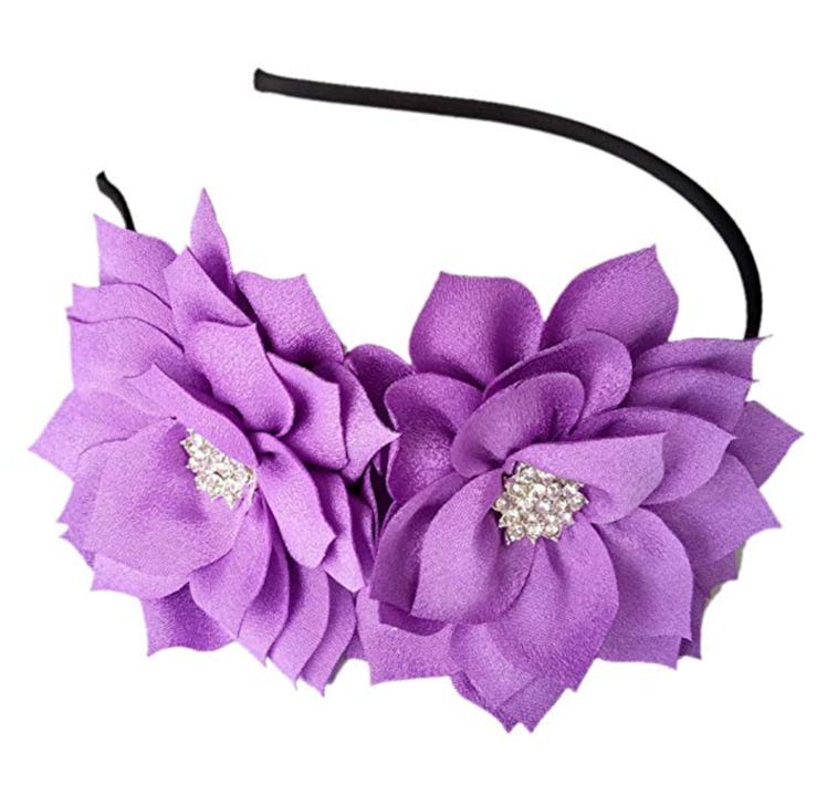 Coolwife Fascinator Headband Hair Clip Lotus Flower Headpiece