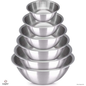 Sagler Stainless Steel Mixing Bowls (6-Pack)