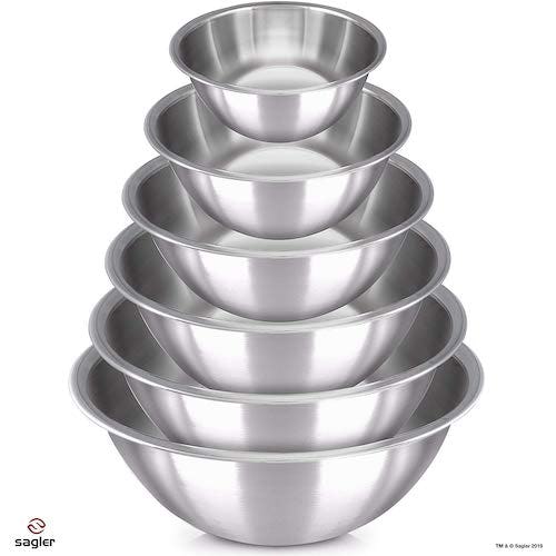 Sagler Stainless Steel Mixing Bowls (6-Pack)