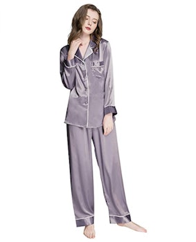 Womens Silk Satin Pajamas Set 