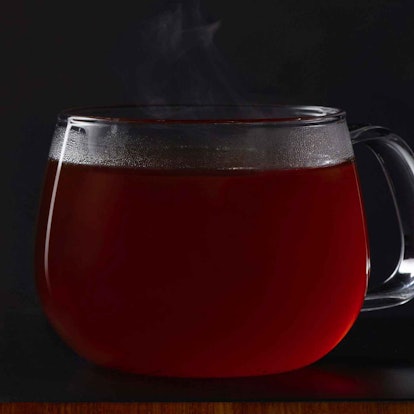 A brewed Teavana chai tea at Starbucks, which can be used to order a "chai-der."